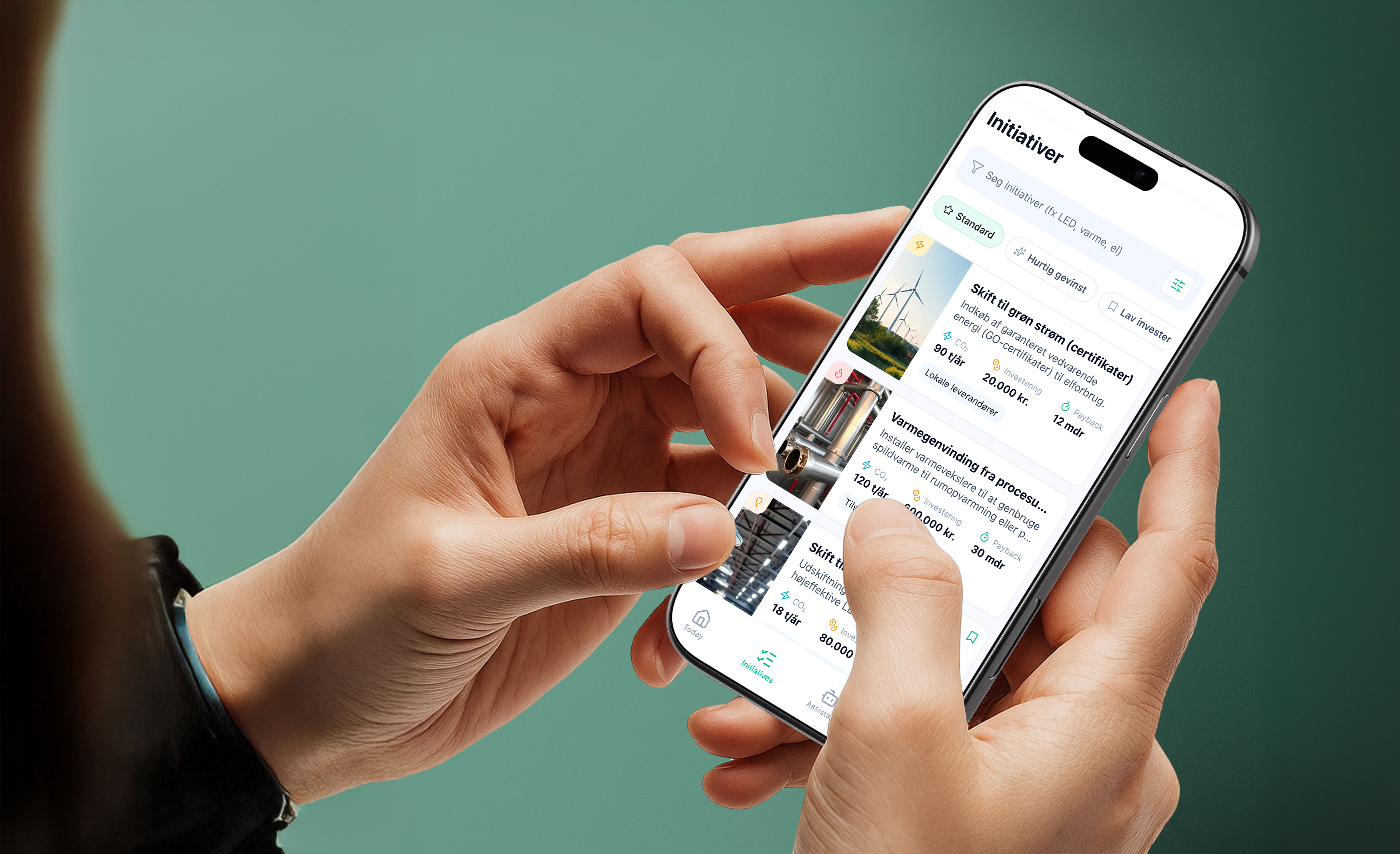 2Impact app vist på en smartphone